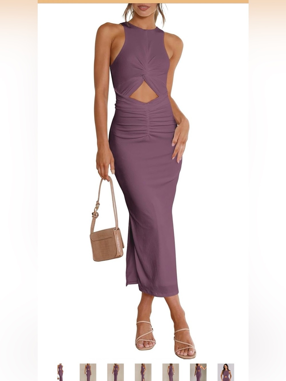 Anrabess purple cutout dress